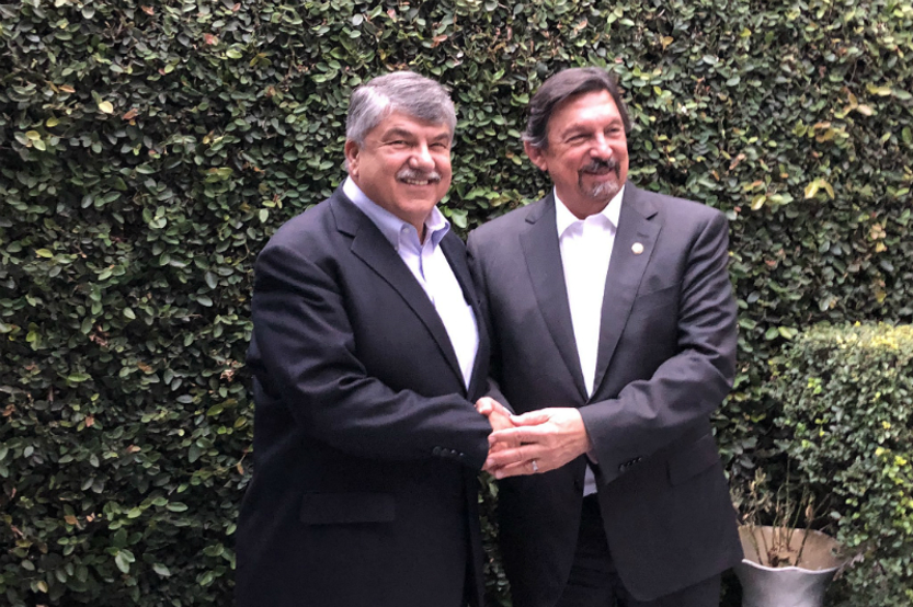 1Napoleçón Gómez Urrutia y Richard Trumka, líder de AFL-CIO